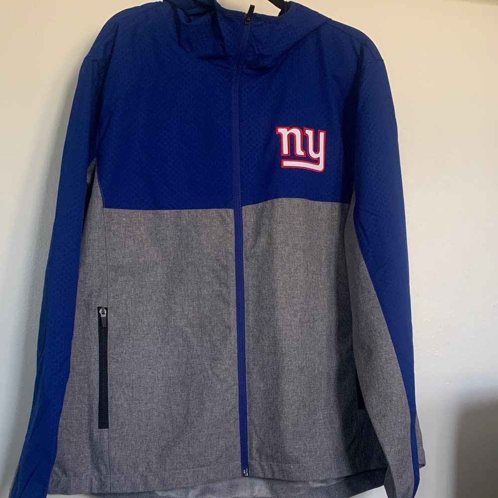 NFL Blue and Gray Windbreaker Jacket
